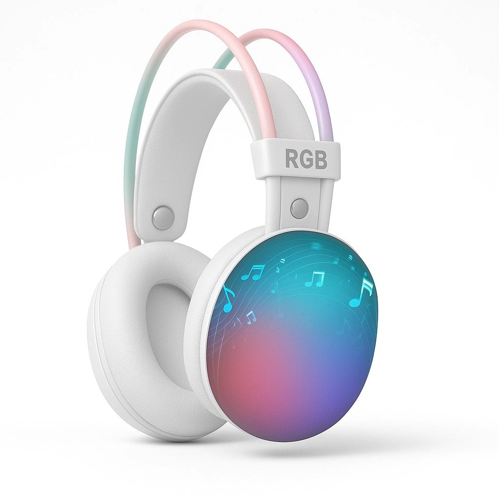 Auriculares Gamer P880 RGB Headphone Sonido Potente Luces LED Cómodo PC Celular