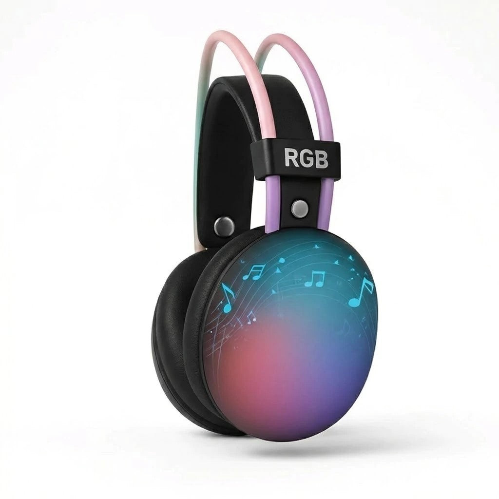 Auriculares Gamer P880 RGB Headphone Sonido Potente Luces LED Cómodo PC Celular
